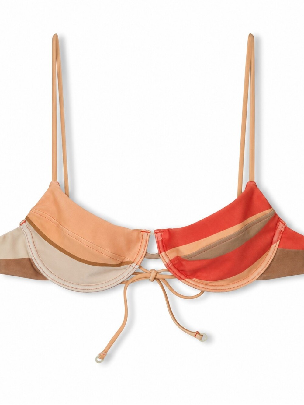 Zulu & Zephyr Sun Stripe Tie Balconette Bra Bikini